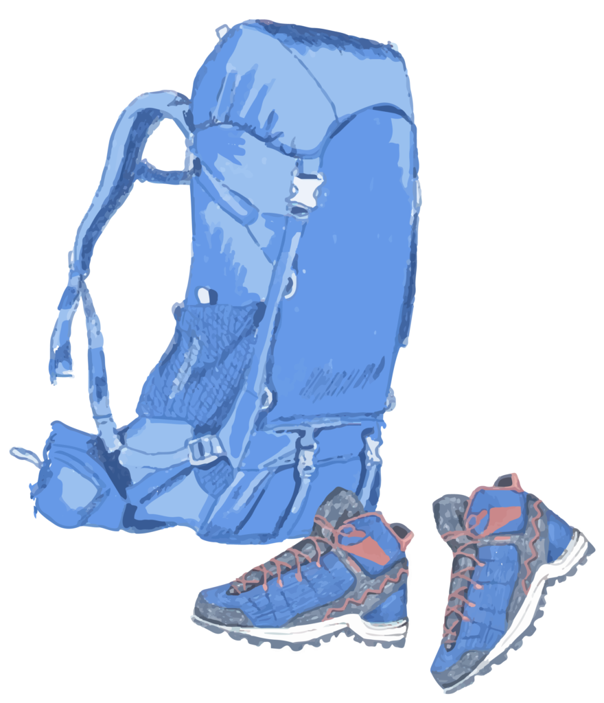 Sac à dos et chaussures de randonnée-02